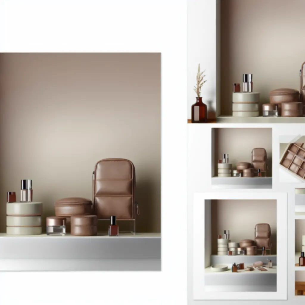 Nowoczesne, limitowane organizery na kosmetyki ustawione w eleganckim wnętrzu