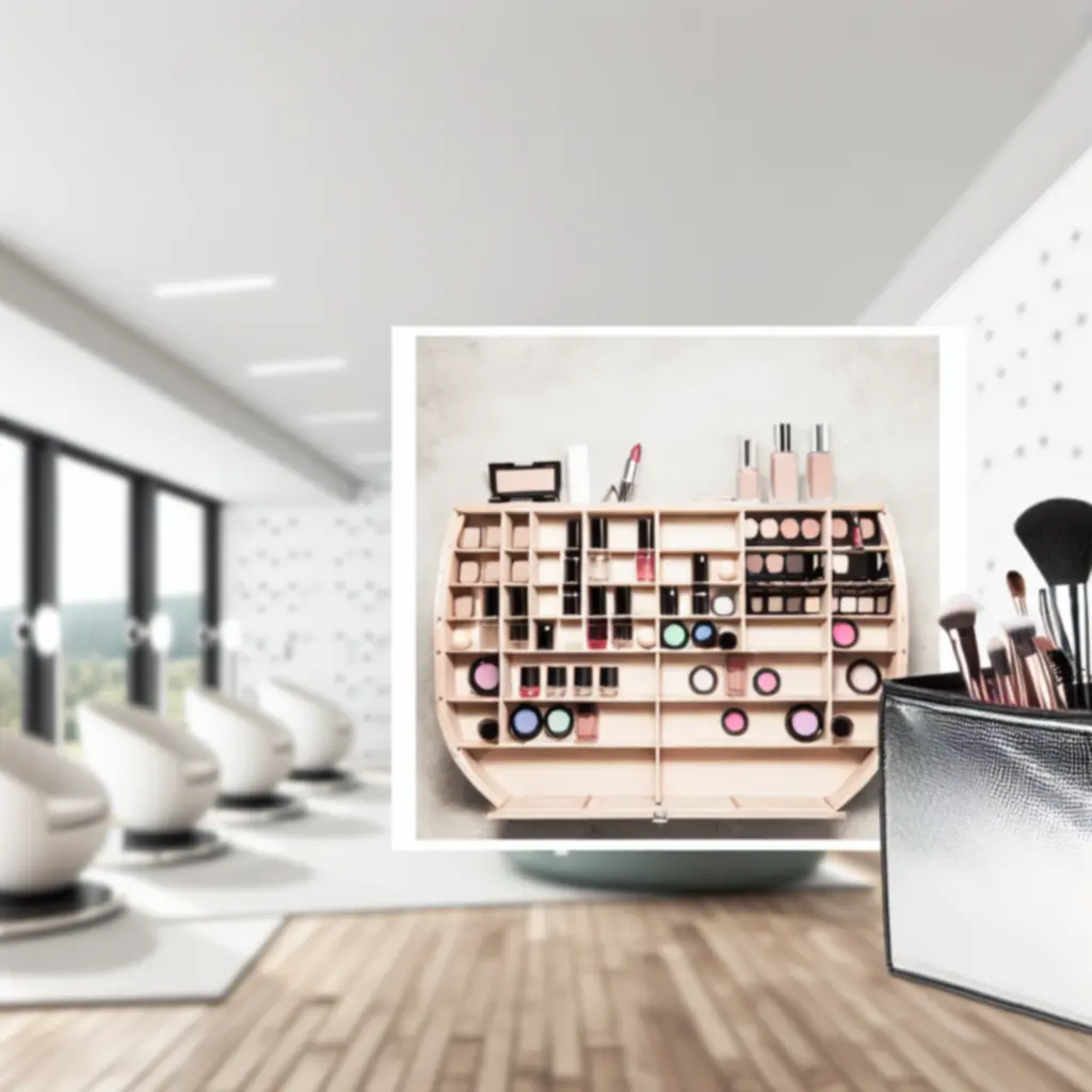 Obrotowy organizer kosmetyczny z pielęgnacją i perfumami