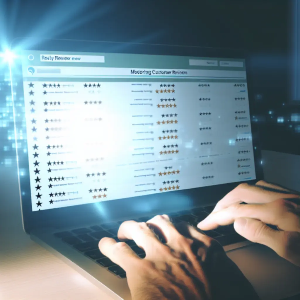 Ilustracja symbolizująca weryfikację i zatwierdzanie opinii klientów w Beautycosma